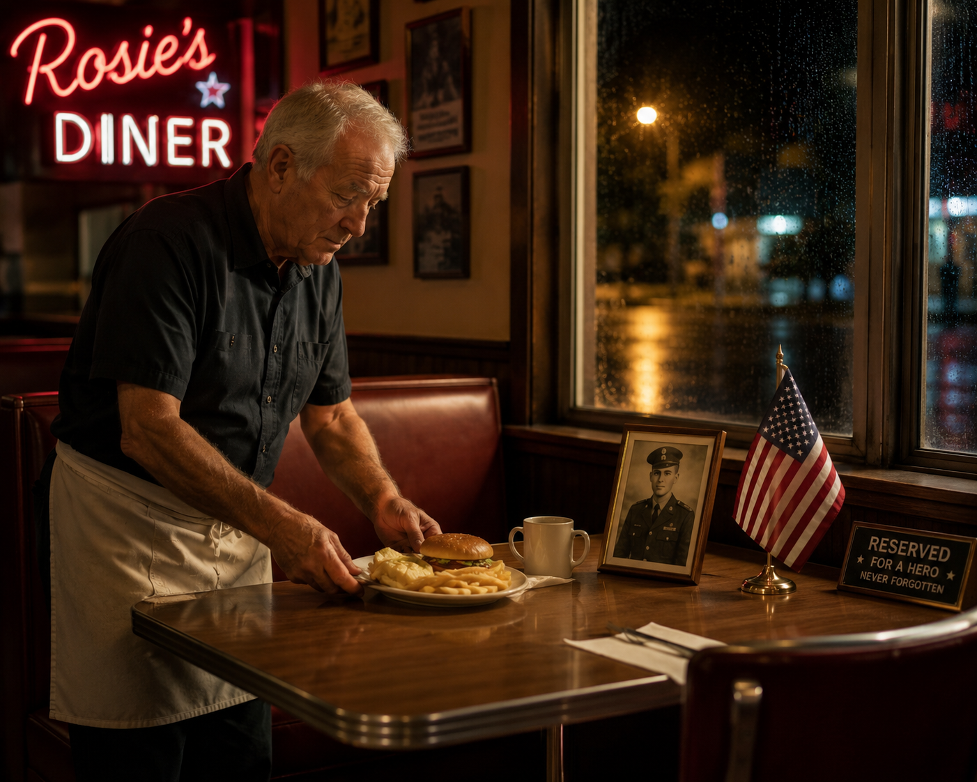 The Old Diner Owner Reserved the Same Empty Table Every Night