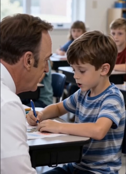The Teacher Froze When He Saw the Little Boy’s Drawing