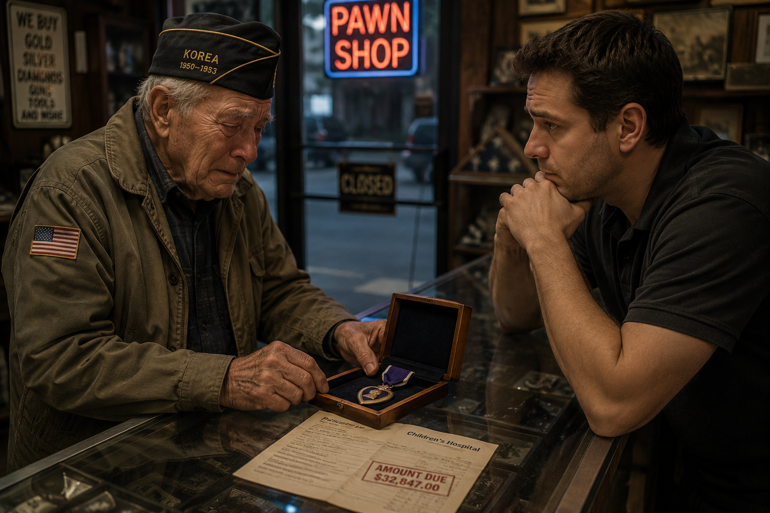 The Elderly Veteran Tried to Sell His Military Medal