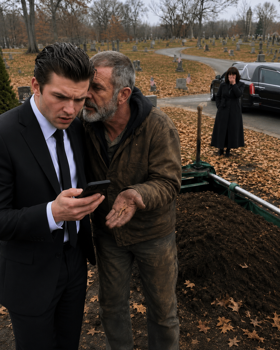 Full story: “At my father’s graveside, the gravedigger gripped my arm and whispered, “Sir, your father paid me to bury an empty coffin.”