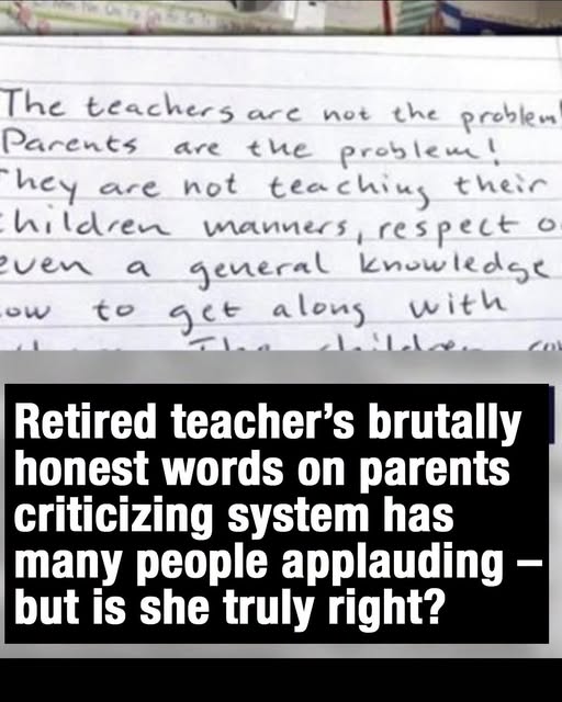 Retired teacher’s honest words to parents go viral