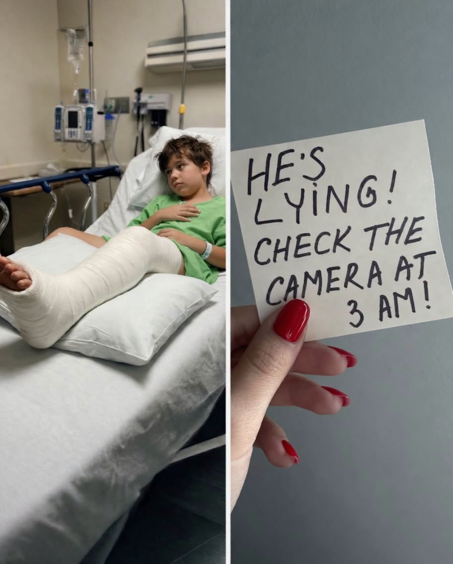 I Went to the Hospital to Care for My Son After He Broke His Leg – Then the Nurse Slipped Me a Note, ‘He’s Lying. Check the Camera at 3 a.m.’