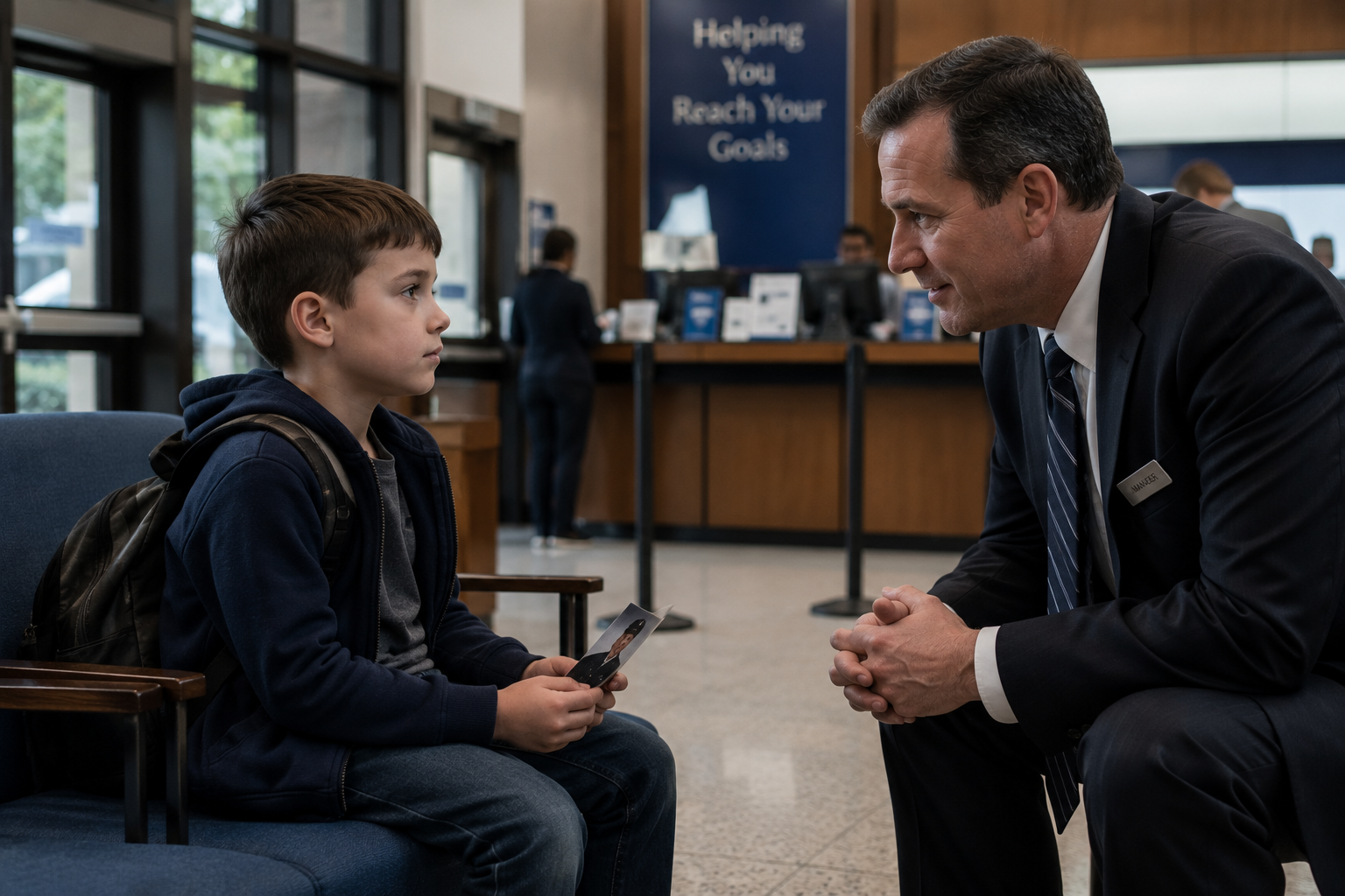 The Little Boy Who Waited at the Bank