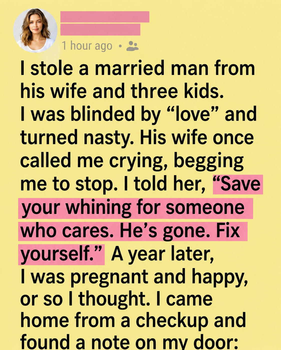 The Anonymous Note That Ended My Illusion — How the Woman I Betrayed Became the Only Person Who Saved Me From a Life Built on Lies