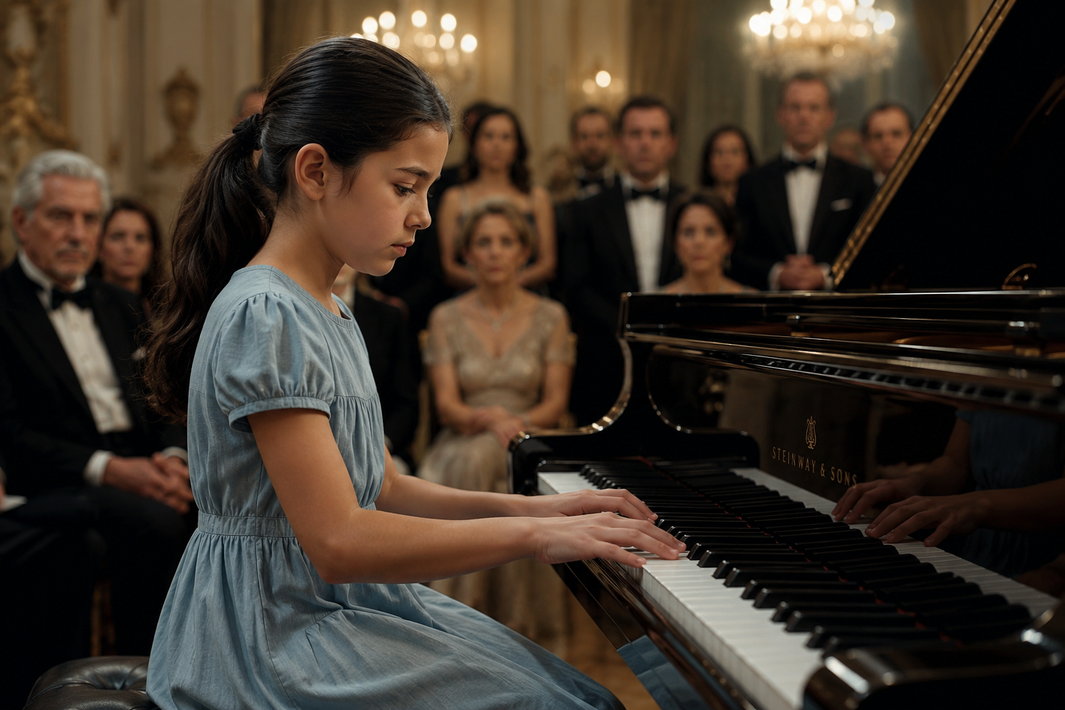 The Waitress’s Daughter Asked to Play the Billionaire’s Piano