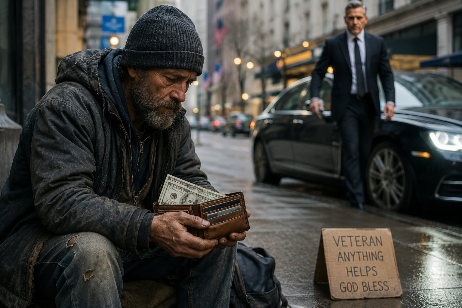 The Homeless Veteran and the Lost Wallet