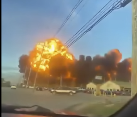 Just minutes ago, a tremendous fire broke out— Several Structures Engulfed