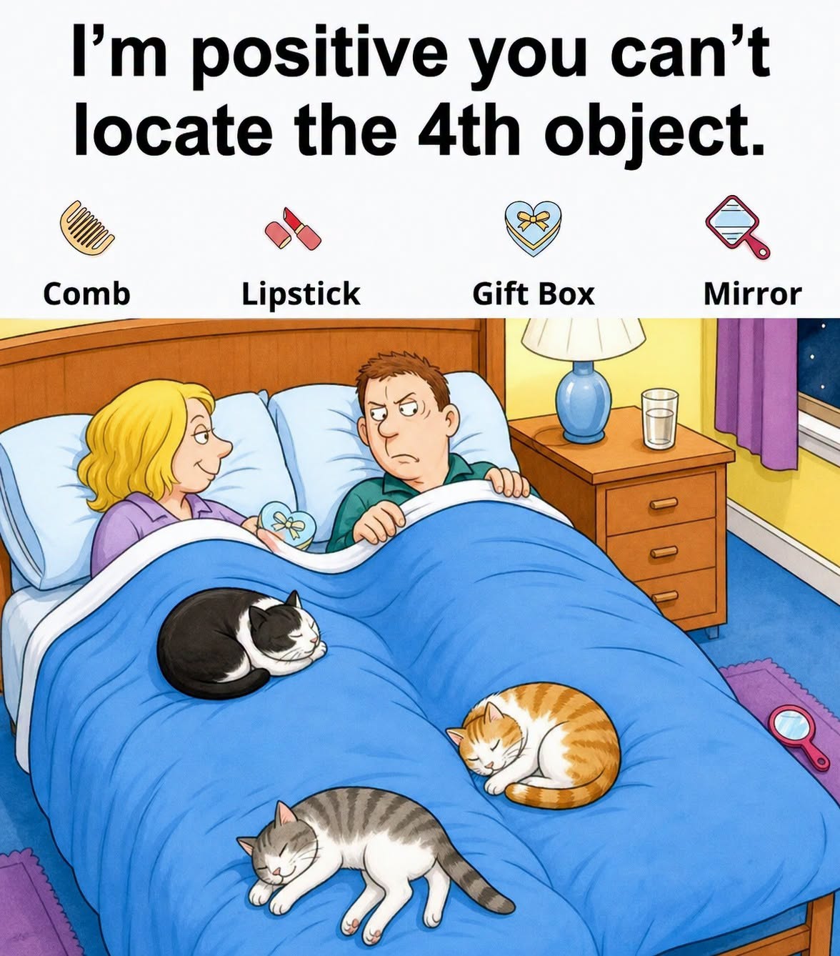 Can You Spot the 4 Secret Objects Hidden in This Bed?